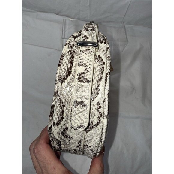 JustFab Snakeskin Minimal Shoulder Bag hobo shoulder bag Purse JustFab Snakeskin - Picture 5 of 7